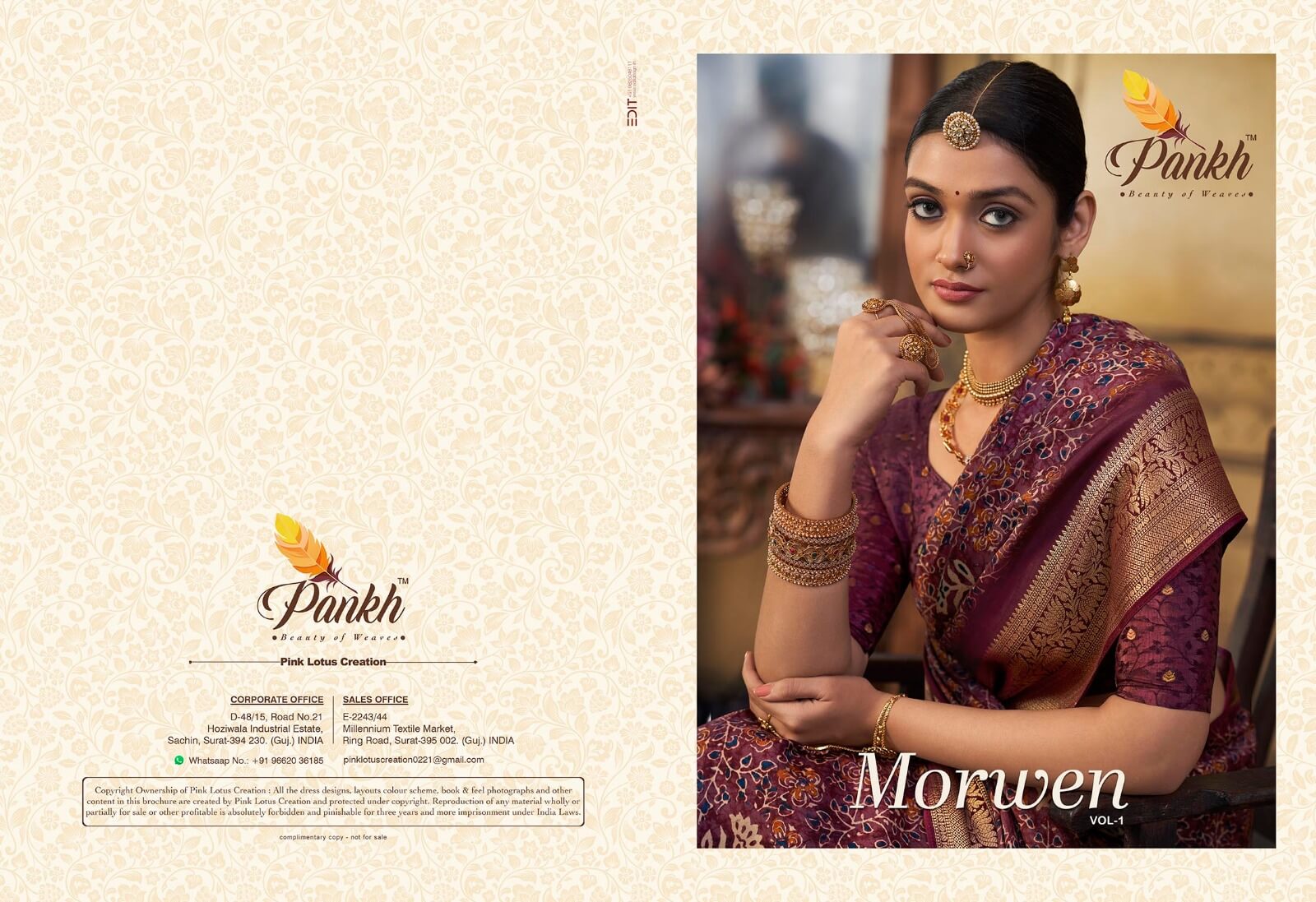 Pankh sarees Morwen Vol-1